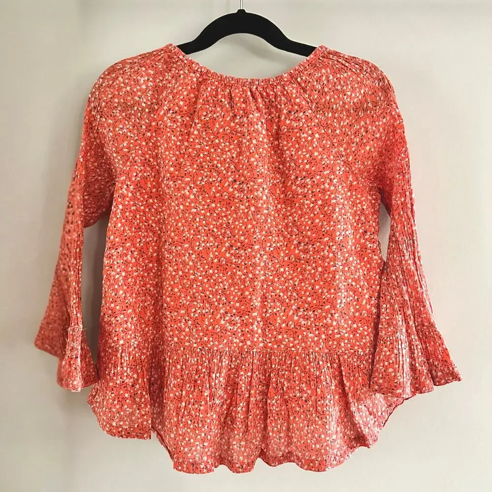 Old Navy Girls Floral Peplum Top | Bell Sleeves | Size 5T
